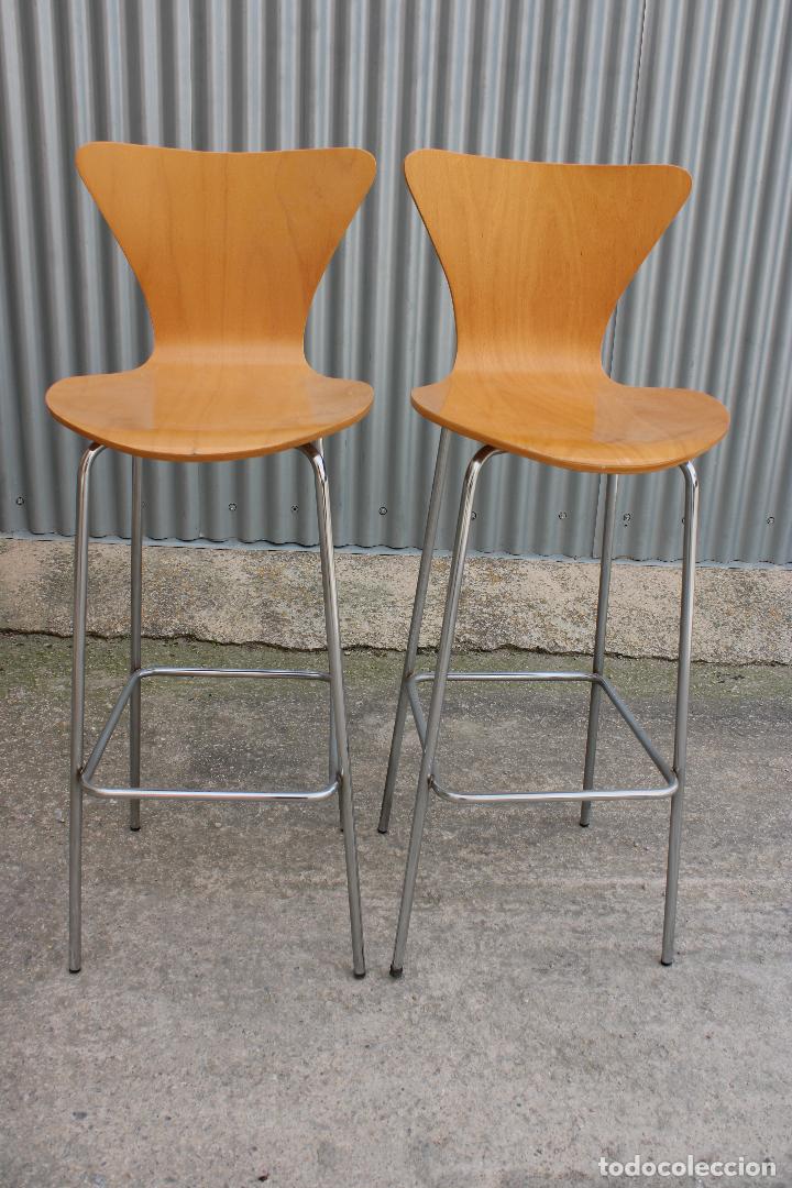 Antig&uuml;edades: 2 taburetes de bar - Foto 4