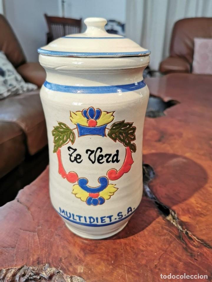 Antig&uuml;edades: ALBARELO DE CERAMICA TE VERDE - Foto 1