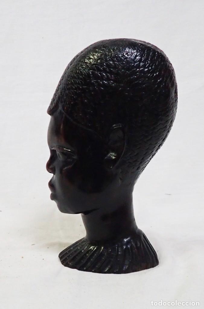 Antig&uuml;edades: BUSTO EN MADERA AFRICANA - Foto 2