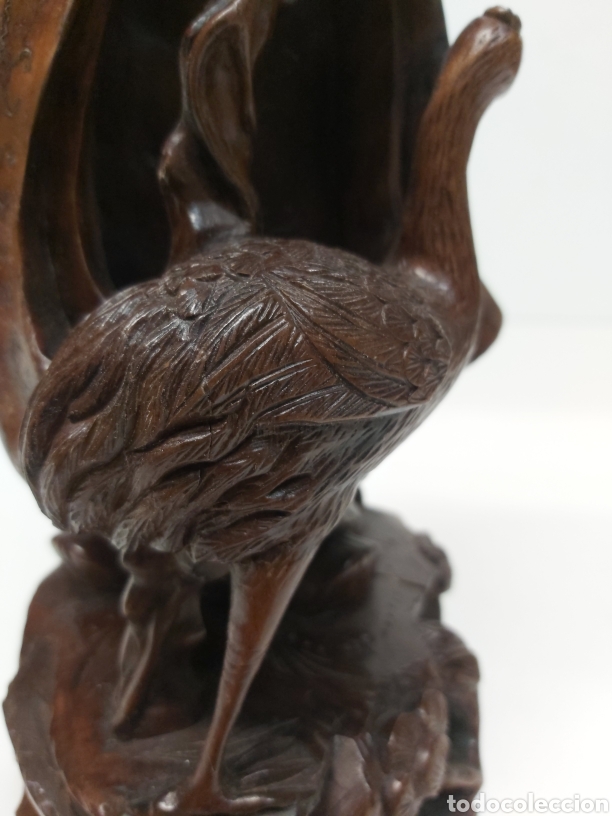 Antig&uuml;edades: Figura china tallada en madera - Foto 11