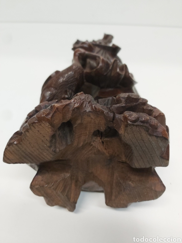 Antig&uuml;edades: Figura china tallada en madera - Foto 13