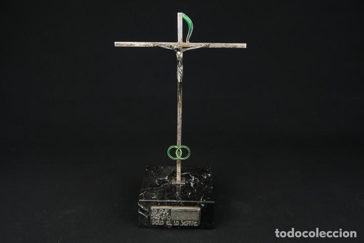 Antig&uuml;edades: Antiguo Crucifijo de Plata - Foto 1