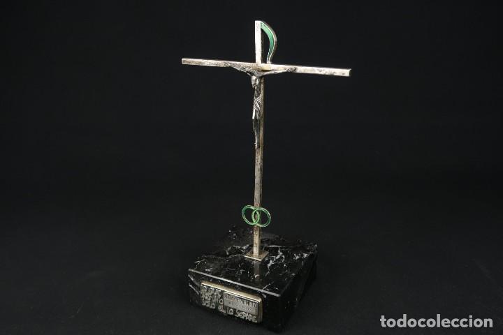 Antig&uuml;edades: Antiguo Crucifijo de Plata - Foto 5