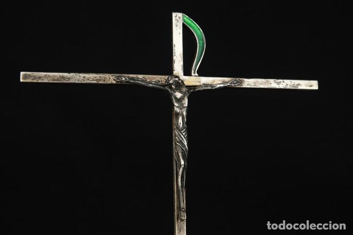 Antig&uuml;edades: Antiguo Crucifijo de Plata - Foto 15