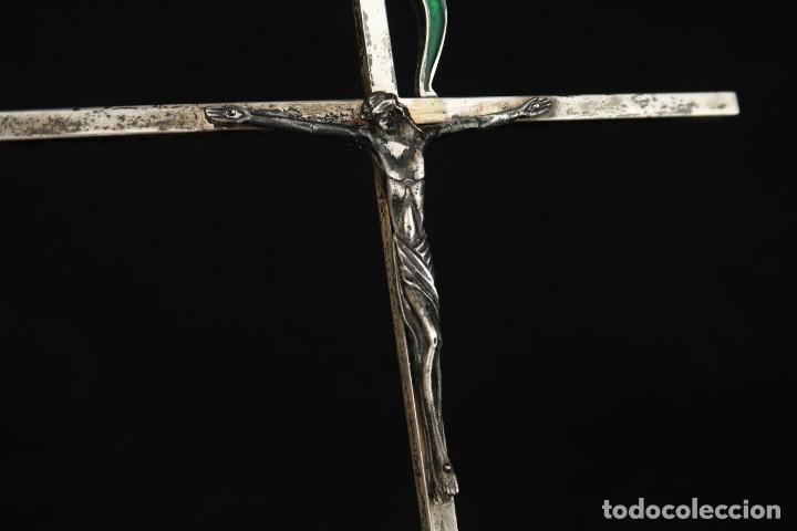 Antig&uuml;edades: Antiguo Crucifijo de Plata - Foto 16