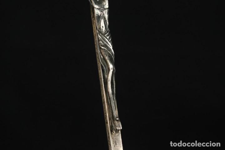 Antig&uuml;edades: Antiguo Crucifijo de Plata - Foto 18