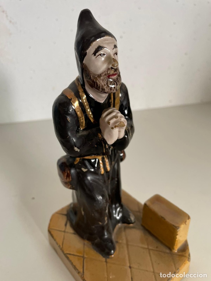 Antig&uuml;edades: Figura monje antigua - Foto 2