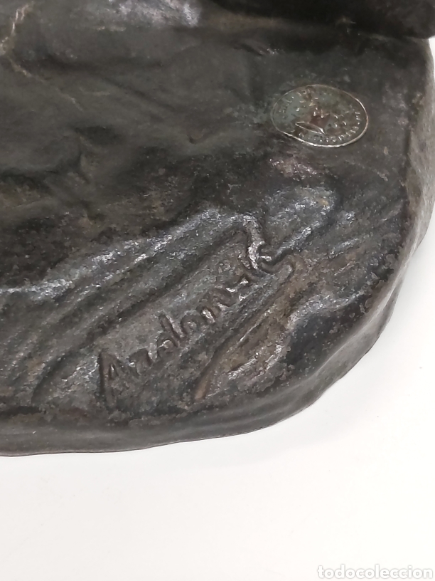 Antig&uuml;edades: Figura calamina firmada Paris - Foto 5