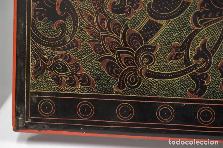 Antig&uuml;edades: PANEL DIOSA LACADO. INDIA. CA 1900 - Foto 2