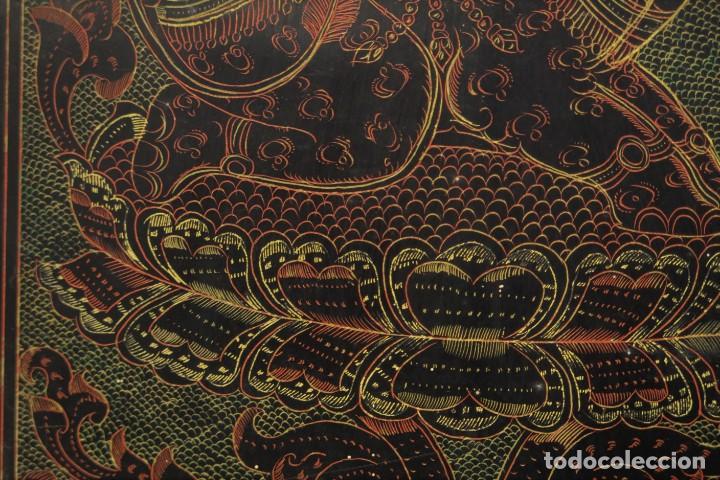 Antig&uuml;edades: PANEL DIOSA LACADO. INDIA. CA 1900 - Foto 8