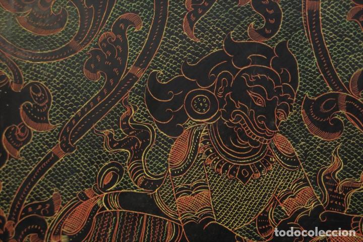 Antig&uuml;edades: PANEL DIOSA LACADO. INDIA. CA 1900 - Foto 9