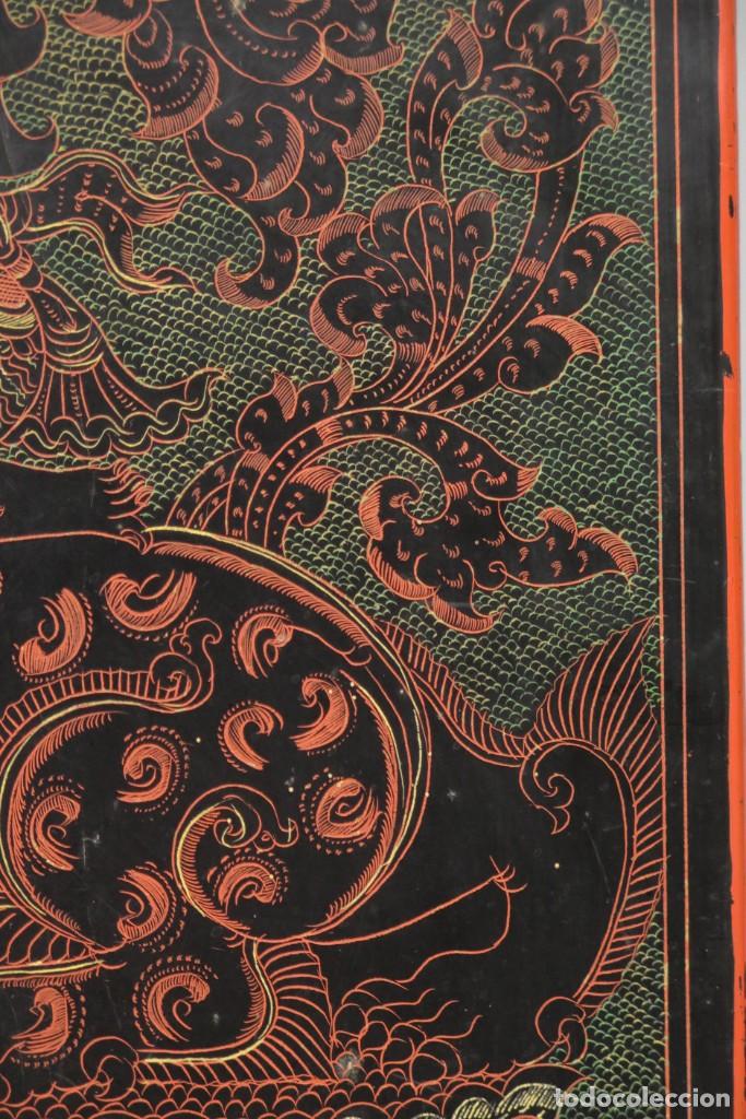 Antig&uuml;edades: PANEL DIOSA LACADO. INDIA. CA 1900 - Foto 14