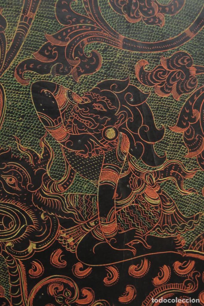 Antig&uuml;edades: PANEL DIOSA LACADO. INDIA. CA 1900 - Foto 19