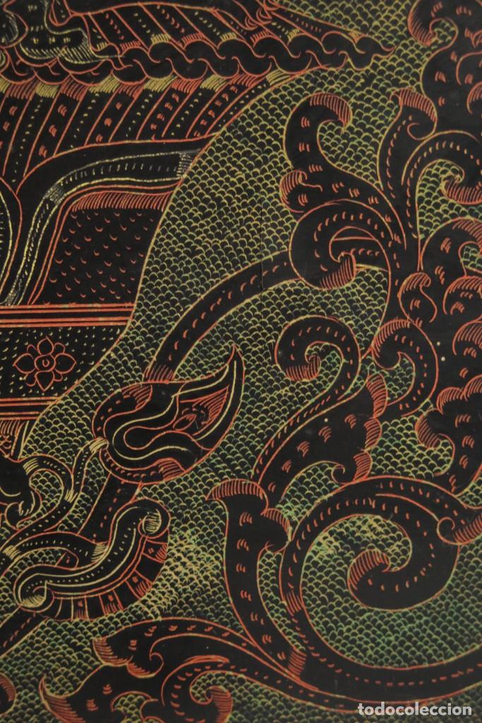 Antig&uuml;edades: PANEL DIOSA LACADO. INDIA. CA 1900 - Foto 29