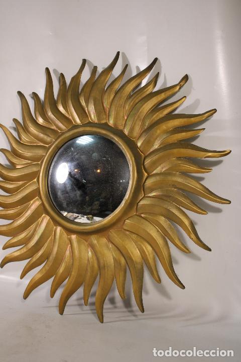 Antig&uuml;edades: espejo sol metal - Foto 2
