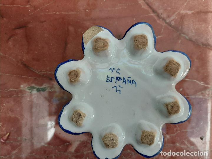 Antig&uuml;edades: ANTIGUO TINTERO DE MANISES LOBULADO OCTOGONAL - Foto 4