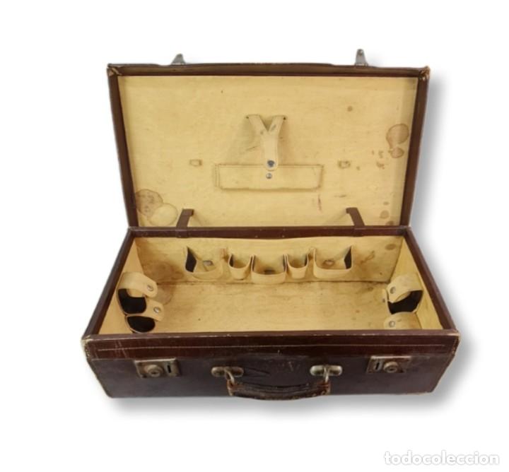 maleta neceser de viaje. cuero y moire. 50x26x1 - Comprar en todocoleccion  - 320878498