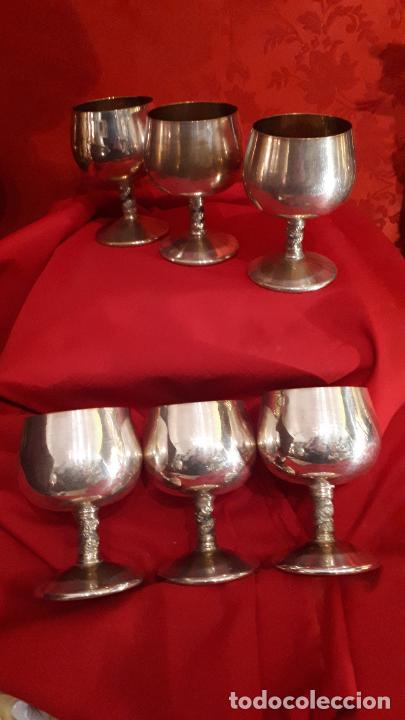 Antig&uuml;edades: Seis copas de metal plateado - Foto 9