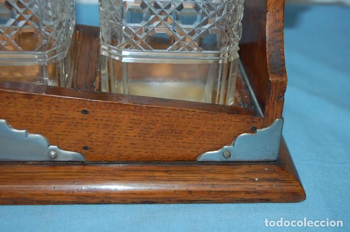 Antig&uuml;edades: CAJA LICORERO INGLES EN MADERA DE ROBLE - Foto 3