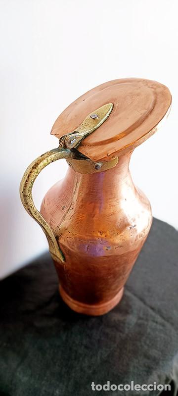Antig&uuml;edades: Jarra de cobre con tapa - Foto 3