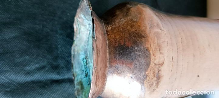 Antig&uuml;edades: Chocolatera de cobre con palo - Foto 4