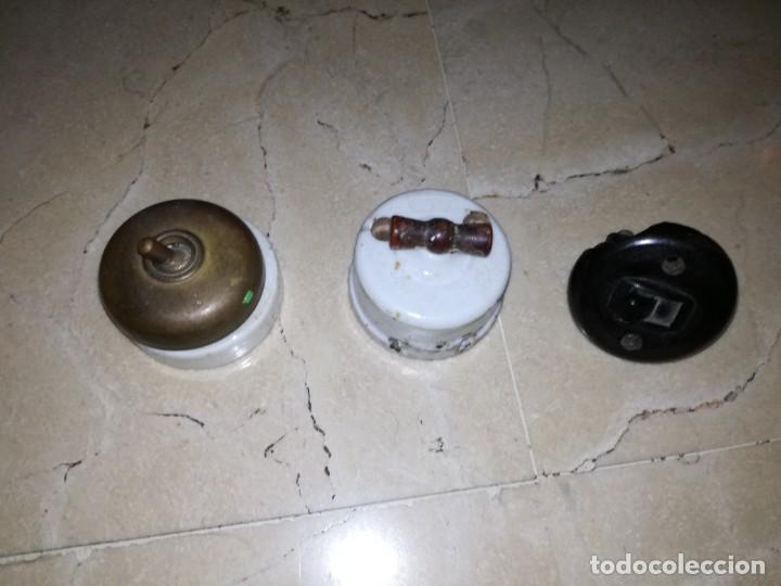 Antig&uuml;edades: LOTE DE 3 ANTIGUOS INTERRUPTORES - Foto 1