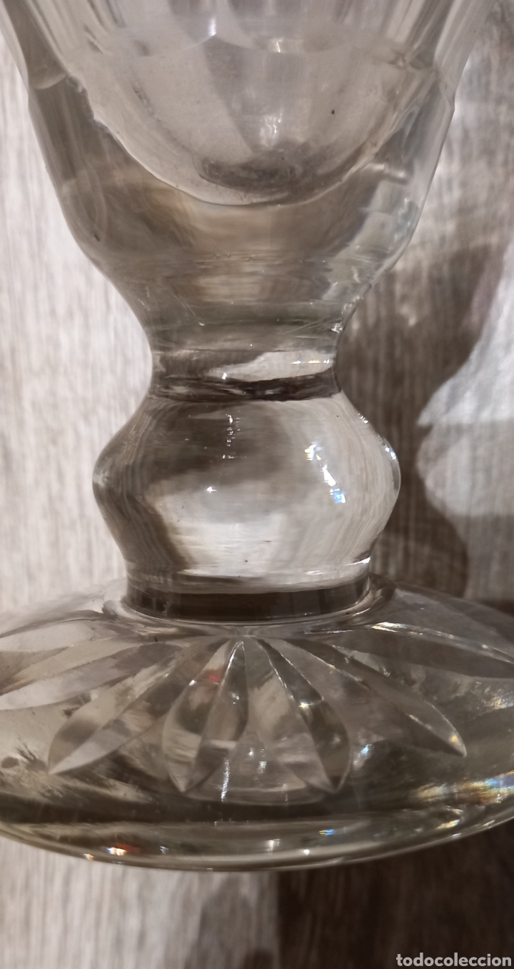 Antig&uuml;edades: Antigua botella de cristal tallada - Foto 3