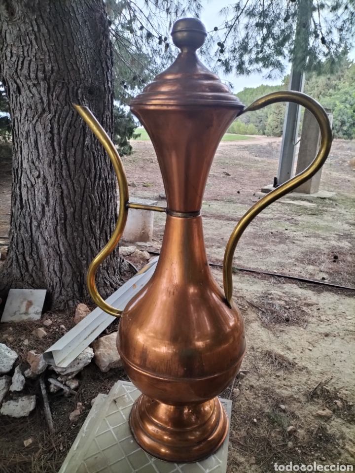 Antiquit&auml;ten: Copa jarr&oacute;n l&aacute;mpara de lat&oacute;n cobre antigua
