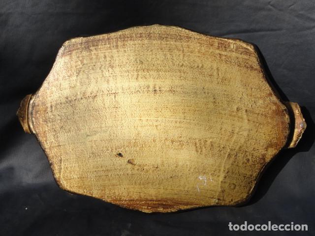 Antig&uuml;edades: BONITA BANDEJA DE SERVICIO DE MADERA. - Foto 6