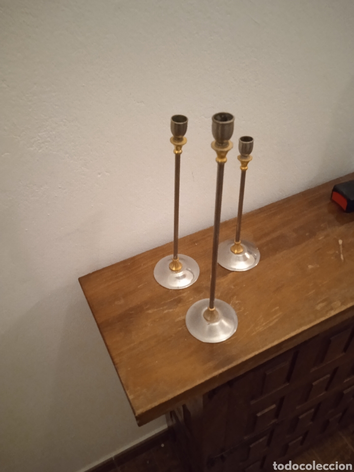Antig&uuml;edades: 3 candelabros - Foto 1