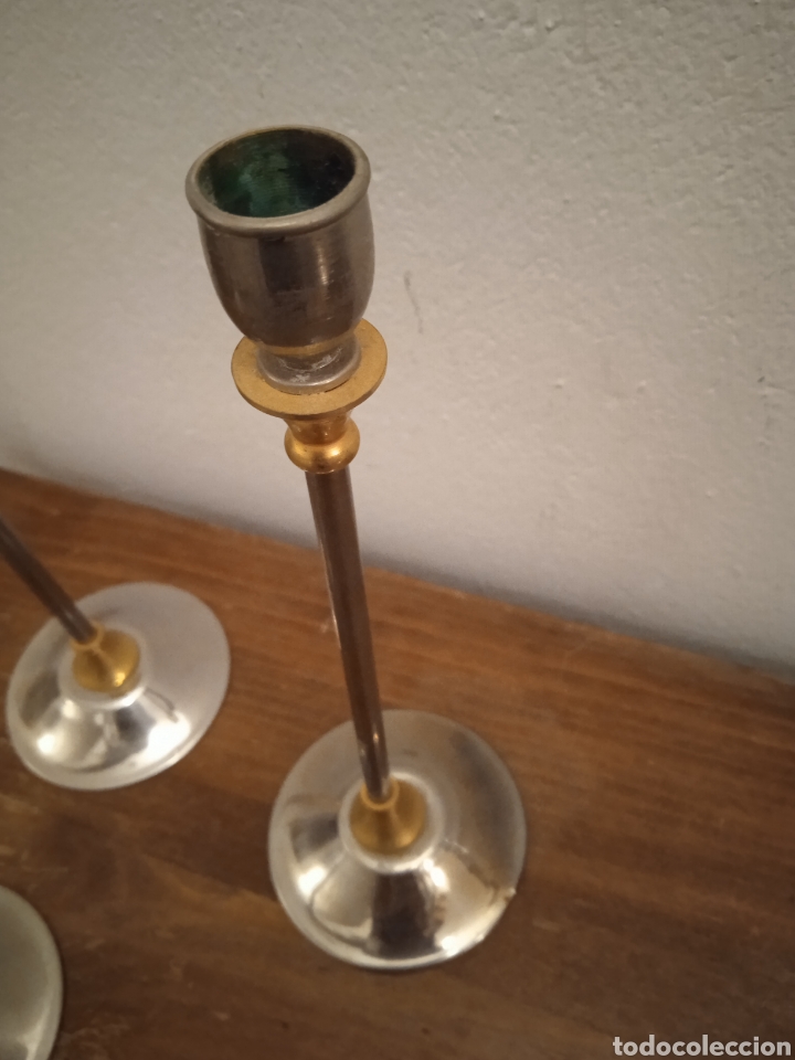 Antig&uuml;edades: 3 candelabros - Foto 3