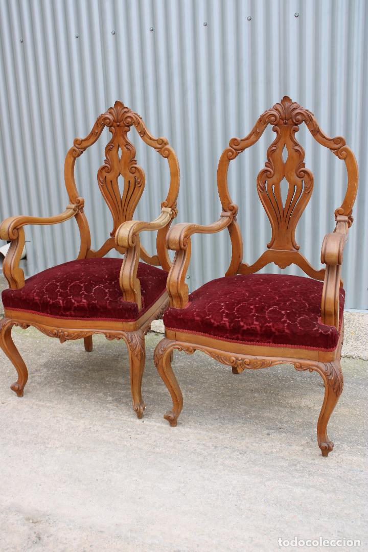 Antig&uuml;edades: pareja de sillones antiguos - Foto 5
