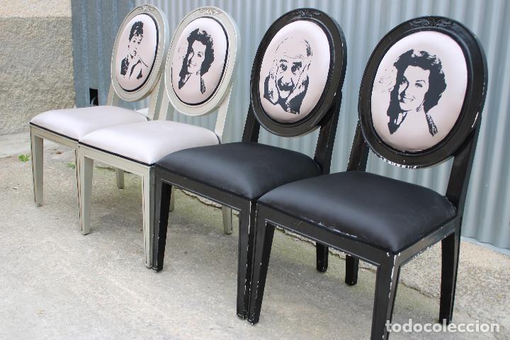 Antig&uuml;edades: 4 sillas barrocas de lujo - Foto 4