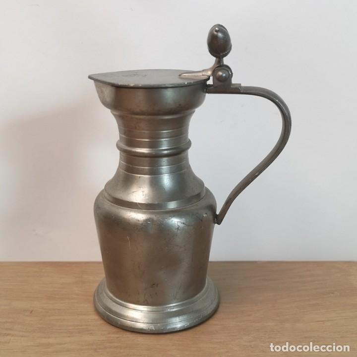 Antig&uuml;edades: Jarrita de Zinc con Tapa - Foto 1