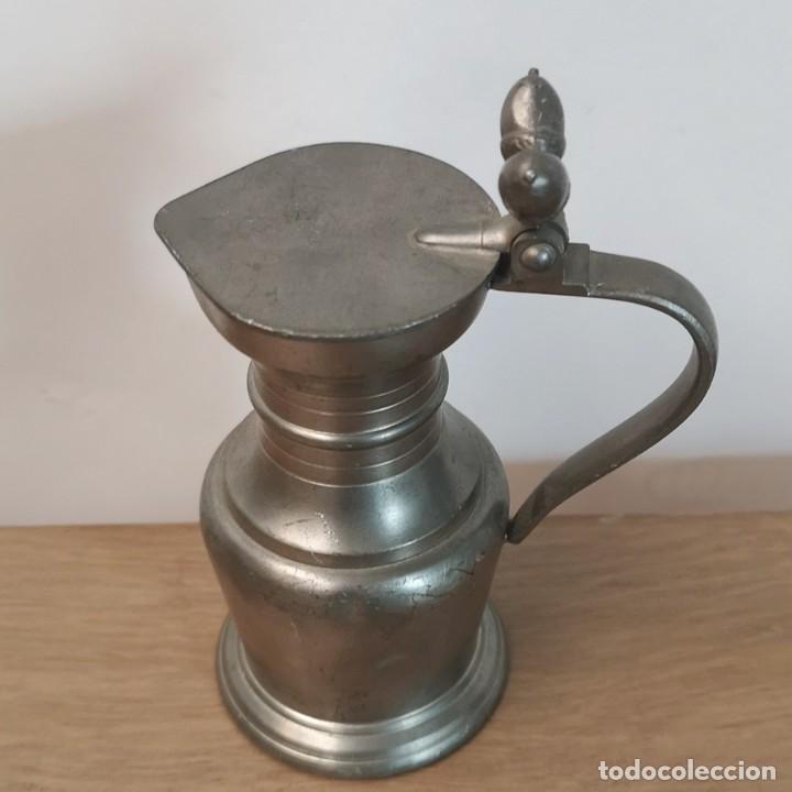 Antig&uuml;edades: Jarrita de Zinc con Tapa - Foto 2