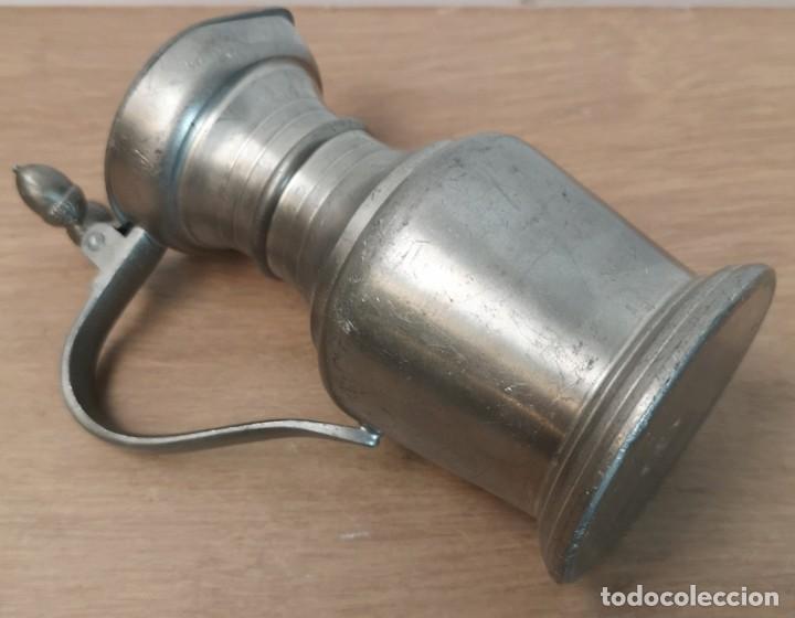 Antig&uuml;edades: Jarrita de Zinc con Tapa - Foto 7
