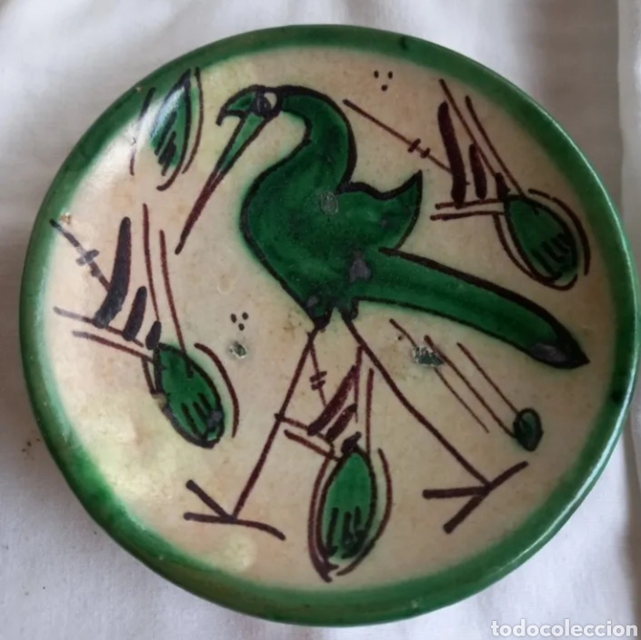 Antig&uuml;edades: ANTIGUO Y PEQUE&Ntilde;O PLATO FIRMADO PUNTER MEDIDAS 14CM APROX