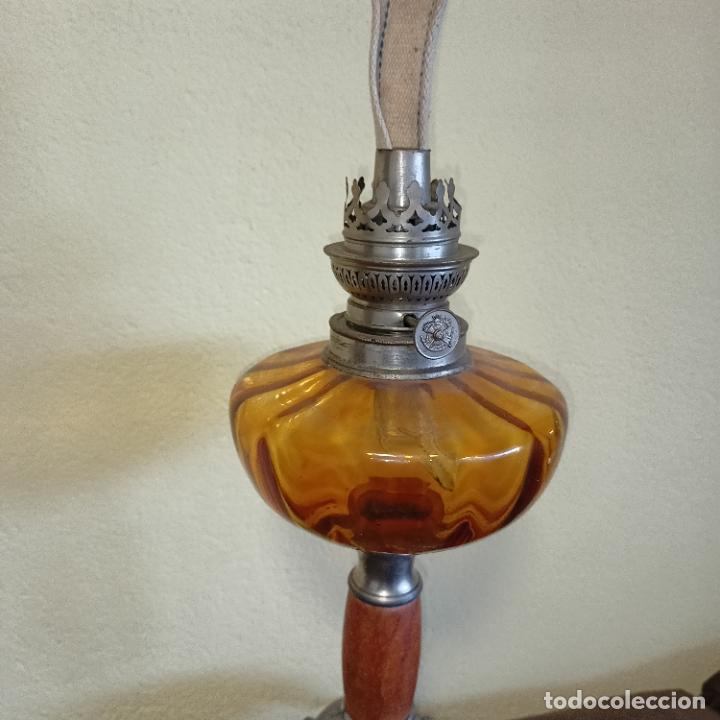 Antig&uuml;edades: Gran quinqu&eacute; cristal naranja - Foto 3