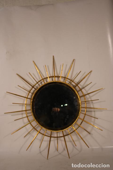 Antig&uuml;edades: espejo sol vintage metal - Foto 5
