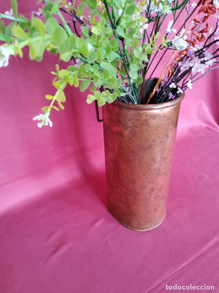 Antig&uuml;edades: ANTIGUO RECIPIENTE DE COBRE IDEAL COMO FLORERO - Foto 4