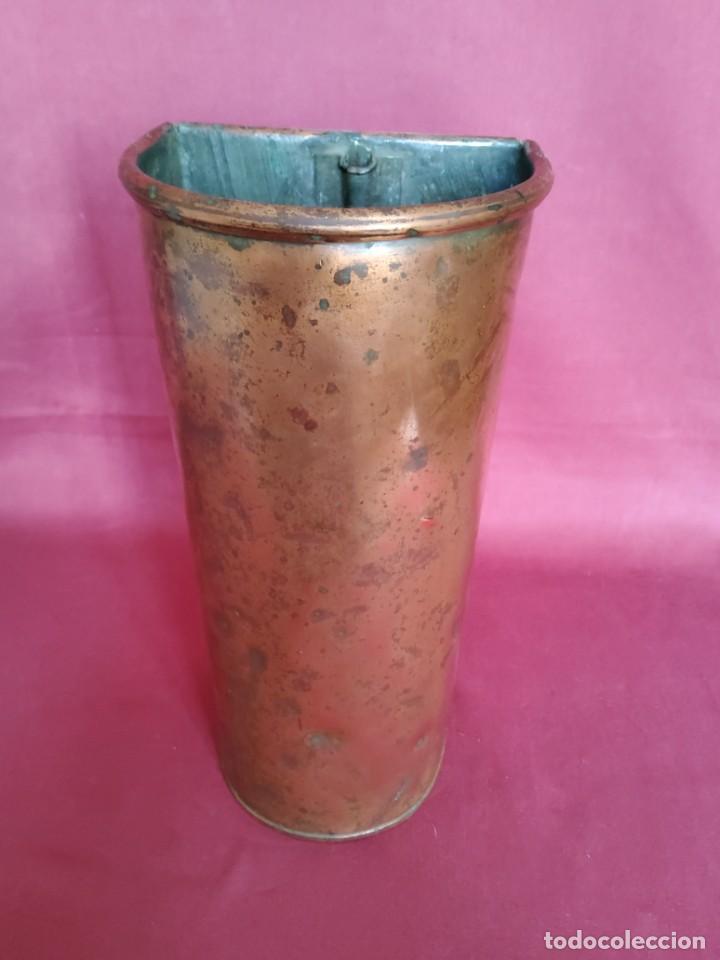 Antig&uuml;edades: ANTIGUO RECIPIENTE DE COBRE IDEAL COMO FLORERO - Foto 9