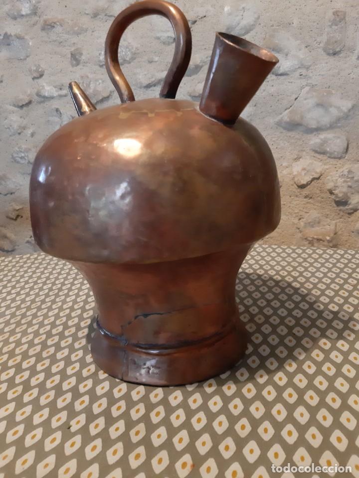 Antig&uuml;edades: ANTIGUO BOTIJO CATALAN DE COBRE - Foto 2