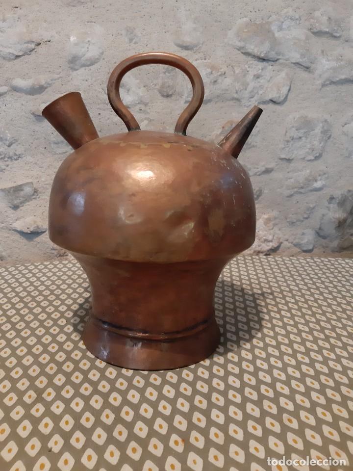 Antig&uuml;edades: ANTIGUO BOTIJO CATALAN DE COBRE - Foto 4