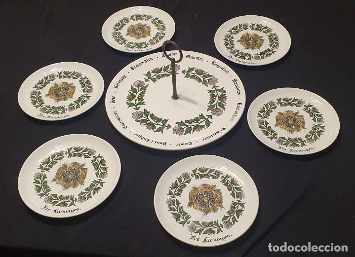 Antig&uuml;edades: Servicio postre / queso de Gien. Francia - Foto 1