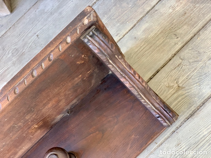 Antig&uuml;edades: Perchero grande de madera maciza - Foto 5