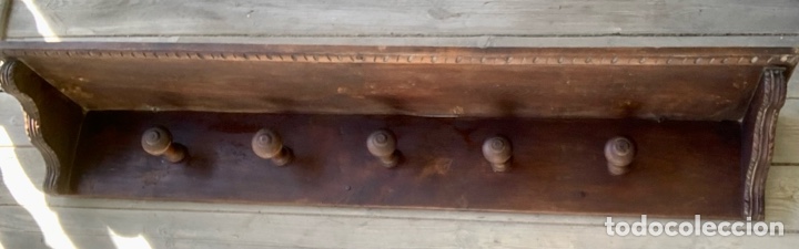Antig&uuml;edades: Perchero grande de madera maciza - Foto 8