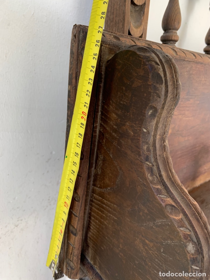 Antig&uuml;edades: Perchero grande de madera maciza - Foto 11