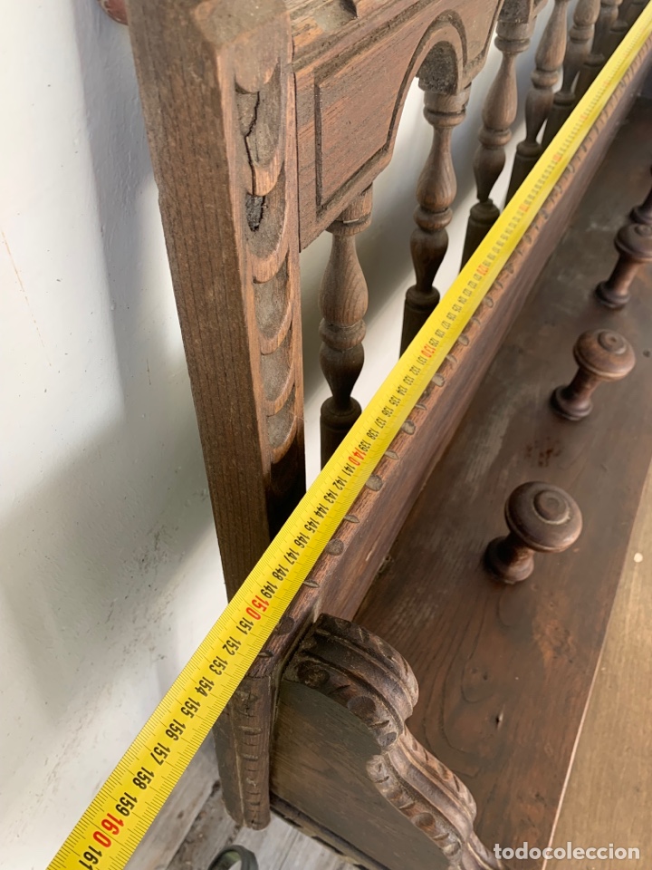 Antig&uuml;edades: Perchero grande de madera maciza - Foto 14