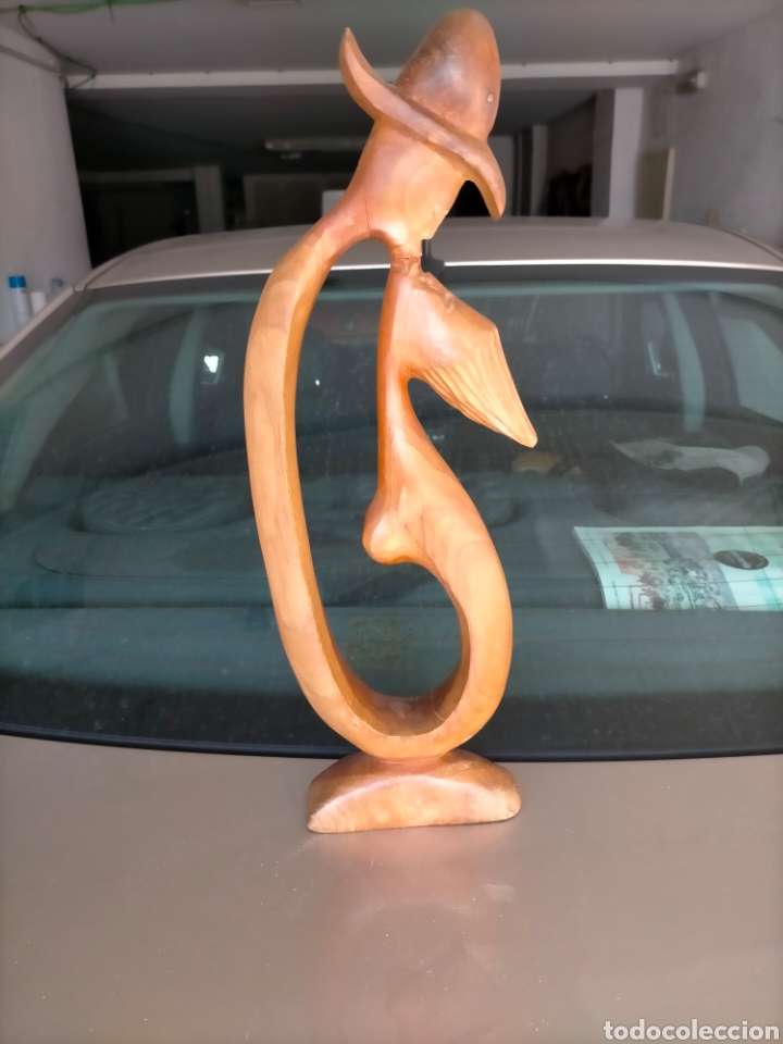 Antig&uuml;edades: ESCULTURA EN MADERA. BESO - Foto 2