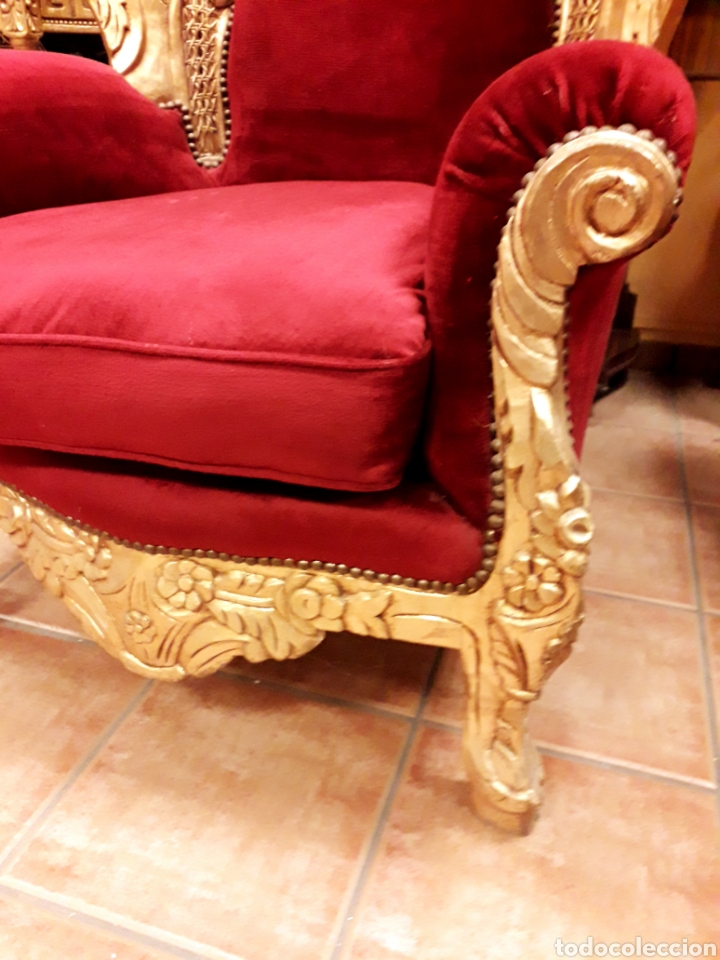 Antig&uuml;edades: ESPECTACULAR SILLON TRONO LUIS XV - Foto 2